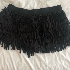 🖤Fringed suede shorts